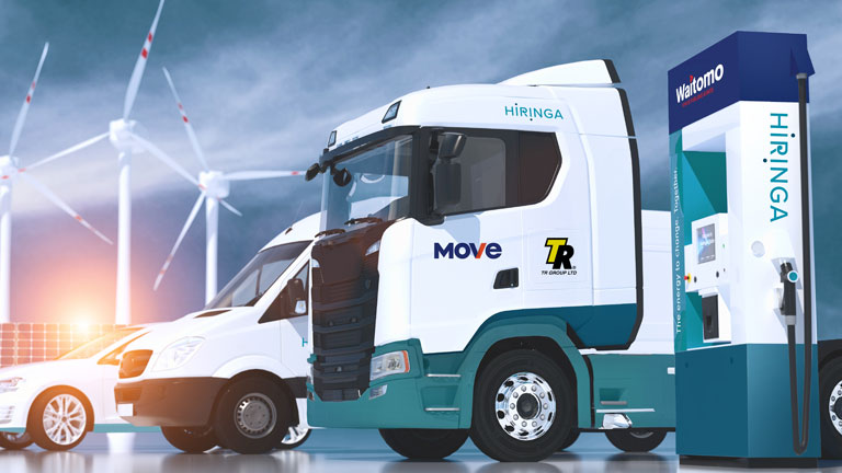 Image of green hydrogen refuelling station, Copyright Hiringa Energy Limited